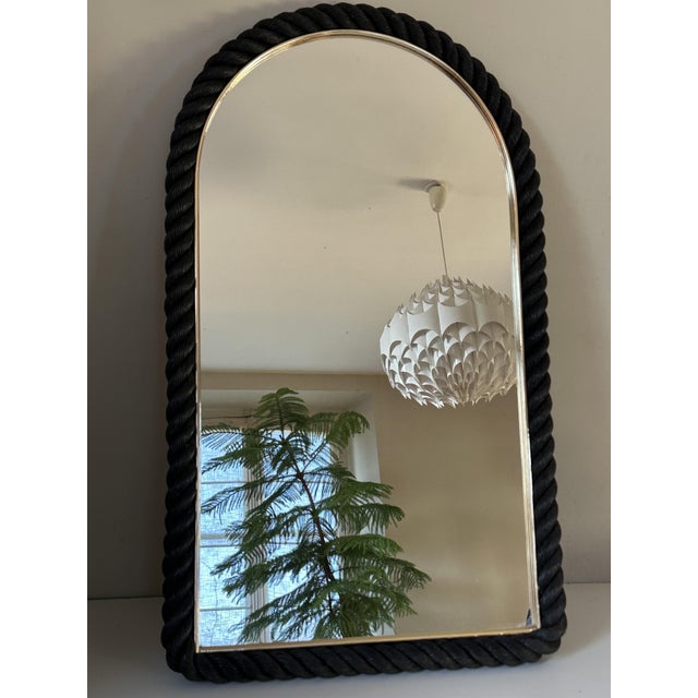Black Rope Mirror, 1960s For Sale - Image 3 of 16