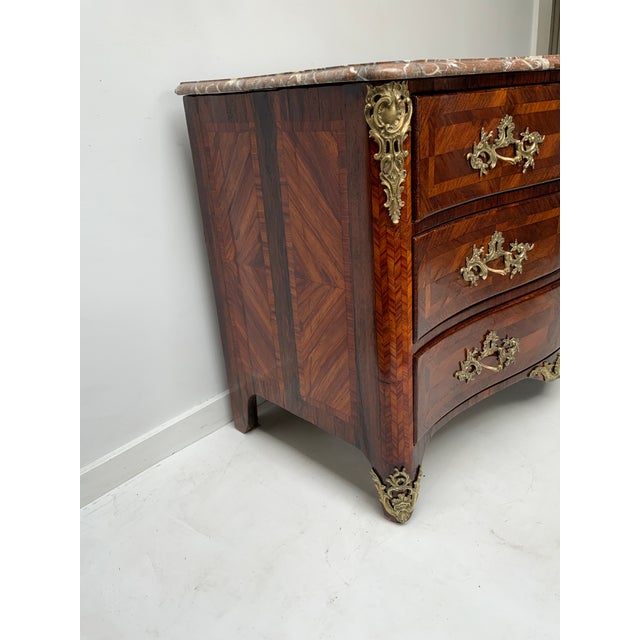 18th Century French Regence Marble Top Commode Stamped i.m. Chevallier For Sale - Image 4 of 12