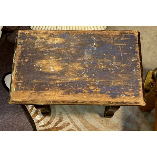 Early 20th Century Primitive American Wood Stool, Bench For Sale - Image 5 of 5