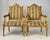 A striking pair of vintage French Neoclassical / Louis XVI style armchairs (Fauteuils) by Andre Originals Mfg. Co....