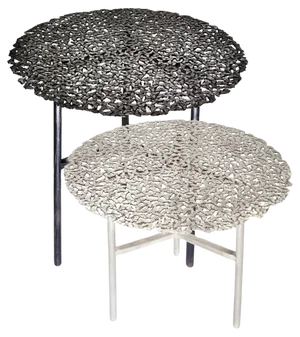 Set of 2 Jean Bronze Side Tables by Fred and Juul, Set of 2