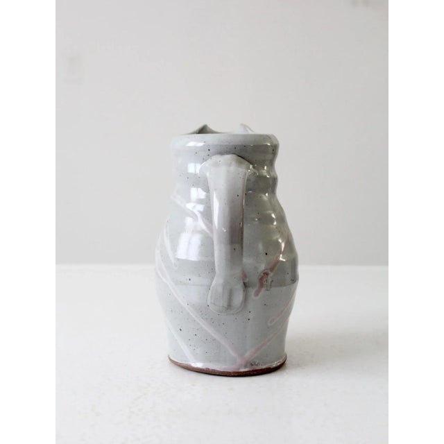 Contemporary Vintage Studio Pottery Pitcher For Sale - Image 3 of 11