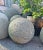 Rustic stone garden sphere hand-carved from granite. Each slightly unique in natural textures, tones and patina. A...