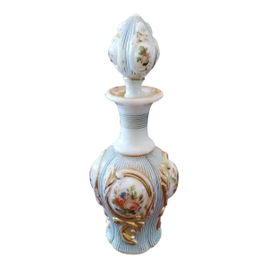 Antique Baccarat Style French Opaline Large Perfume Bottle