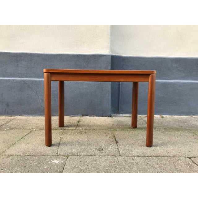 - A Swedish small coffee or side table - Dates from the 1970s - Features rounded corners, profiles, and solid oval legs -...