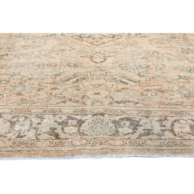 Early 20th Century Antique-Worn Persian Mahal Rug - 08'10 X 11'07 For Sale - Image 4 of 9