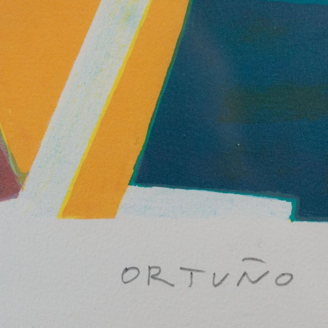 Ortuno, Figurative Garden Scenes, Lithographs, 1950s, Set of 2 For Sale - Image 6 of 11