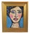2020s Contemporary Modern Woman Portrait Painting Including the Antiqued Gold Wood Frame For Sale - Image 5 of 5