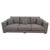 Large Square Arm Sofa in Soft Grey Check Fabric by George Smith For Sale - Image 4 of 7