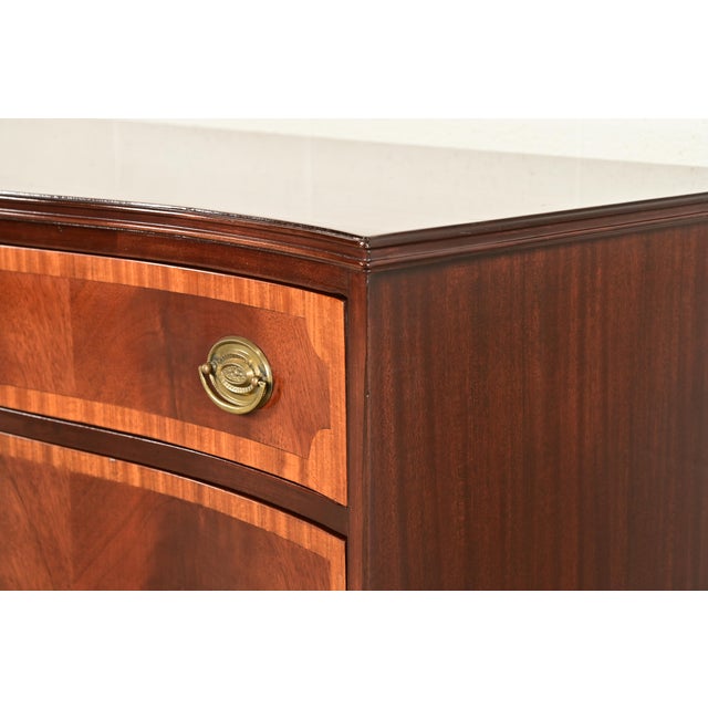 Antique Georgian Banded Flame Mahogany Chest of Drawers by Luce Furniture, Circa 1920s For Sale - Image 13 of 18