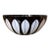 Mid Century Vintage Catherine Holm Norway Enamel Lotus Bowl White on Black For Sale