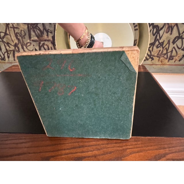 Brass 1950s Polished Brass & Marble Table Lamp Attributed to Gerald Thurston for Lightolier For Sale - Image 8 of 12