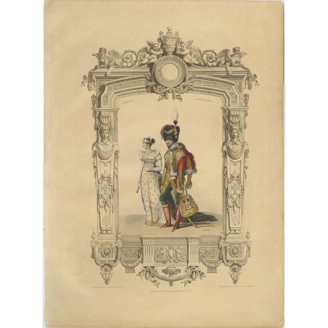 Achille Devéria, First Empire Court Costume, 1847, Lithograph For Sale - Image 9 of 9