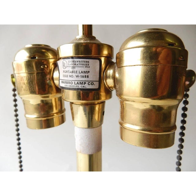 1960s Hollywood Regency Purple Marble Urn Bronze Table Lamp by Marbro For Sale - Image 5 of 8