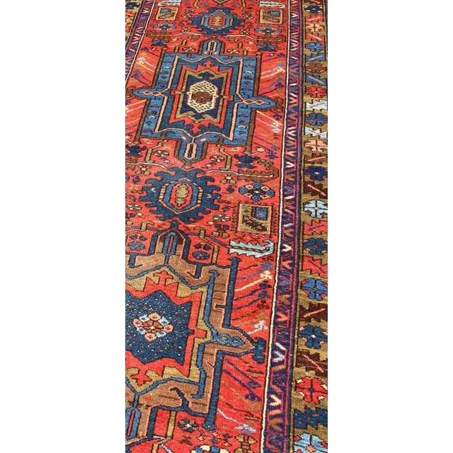 Antique Heriz Runner With Brilliant Colors - 2′10″ × 13′ For Sale - Image 4 of 5