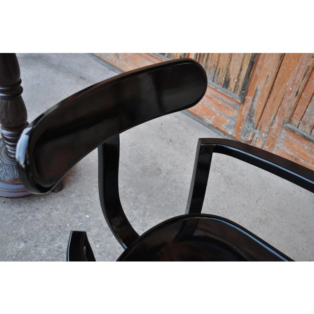 Black Set of Art Deco Chairs by Lajos Kozma for Woodworking RT, 1920s For Sale - Image 8 of 9