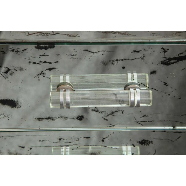Venfield Antique-Mirrored Chest With Lucite Handles, C. 1940s For Sale - Image 4 of 12