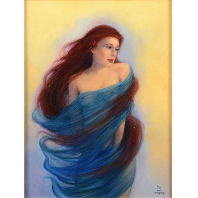 Dirk Foslien Red is the Color oil on board. This Dirk Foslien painting comes framed as shown. Dimensions 16″H x 12″W...