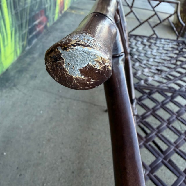 Faux Bamboo Sofa in the Style of Brown Jordan Calcutta For Sale - Image 10 of 12