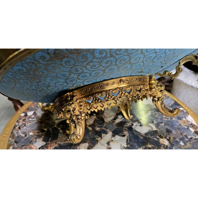 19th Century Asian Cloisonné Cup on Gilt Bronze Foot For Sale - Image 3 of 9