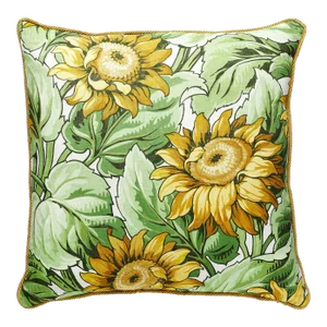 The House of Scalamandré Sunflower Print Pillow, Harvest
