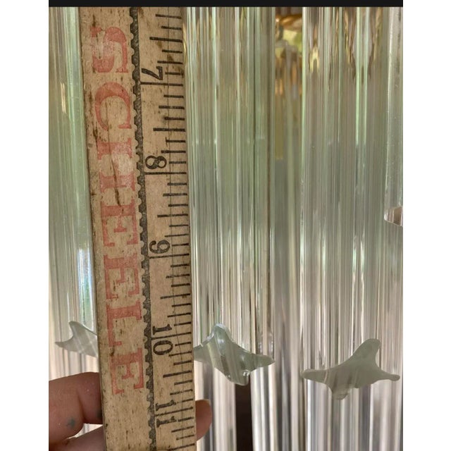 1970s Venini Italian Murano Quattro Glass Prism Chandelier For Sale In Philadelphia - Image 6 of 9