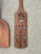 Beautiful maple wood carved boat oar made by the Tell City Chair Co. The carved designs include the year 1713, ducks, a...