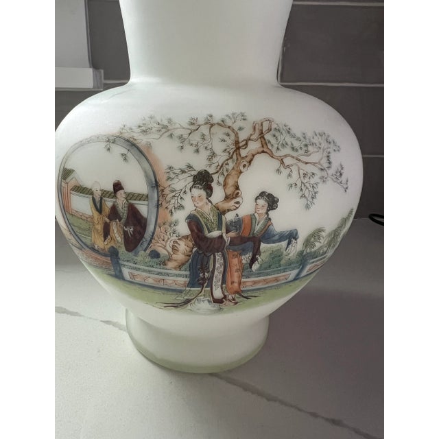 Mid-Century Modern Mid Century Opaline or Satin Japanese Vase For Sale - Image 3 of 10