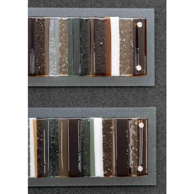 Modern Art Glass Wave Form Wall Sculpture in Two Pieces For Sale - Image 4 of 12