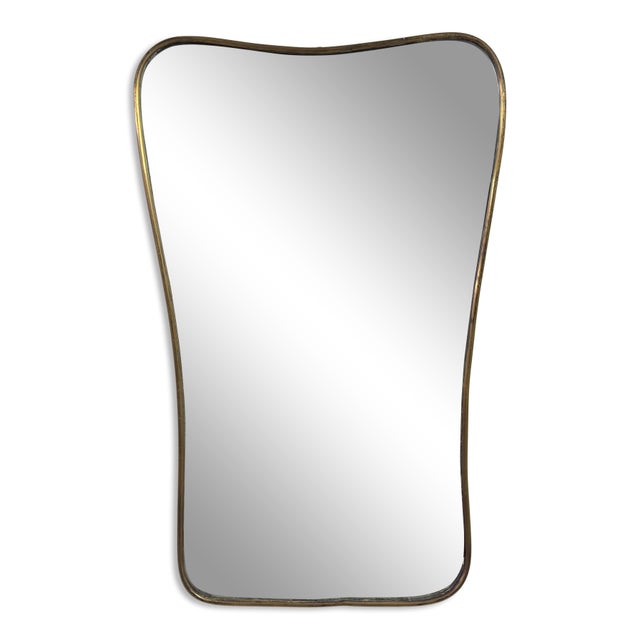 Vintage Italian Brass Wall Mirror, 1950s For Sale - Image 12 of 12
