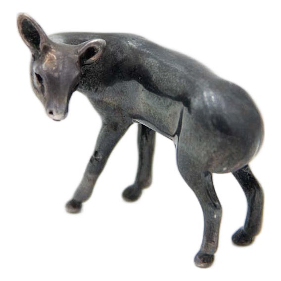 Miniature Deer in Nickel Silver For Sale