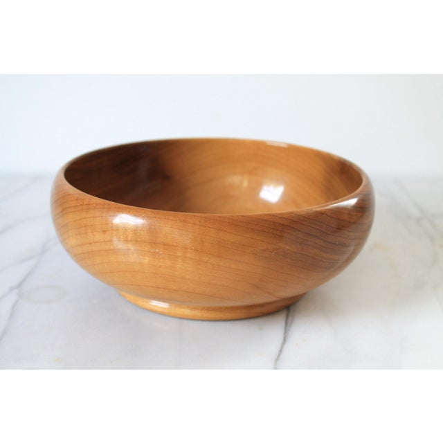 Mid-Century Modern Vintage Myrtle Wood Bowl For Sale - Image 3 of 7