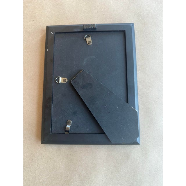 Abstract Abstract Green & Blue Watercolor Study in Black Frame For Sale - Image 3 of 3