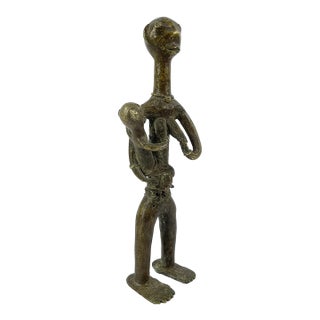 Early 20th Century Maternity Bronze Figure Chad For Sale