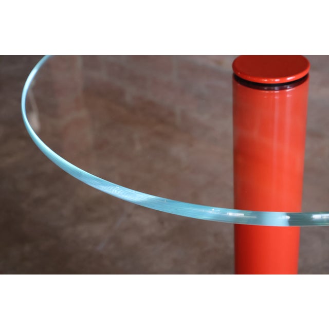 Vintage Post-Modern Glass, Metal and Travertine Drinks Side Table, Italy, 1970s For Sale - Image 17 of 18
