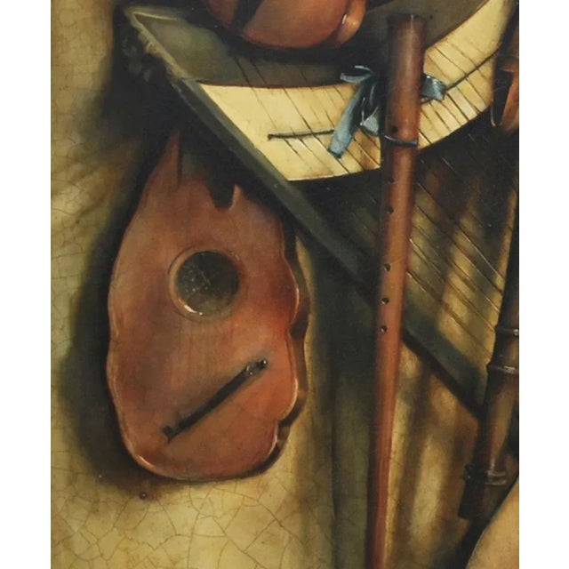 Early 21st Century Francesca Strino, Italian Still Life of Musical Instruments, Oil on Canvas, Framed For Sale - Image 5 of 7