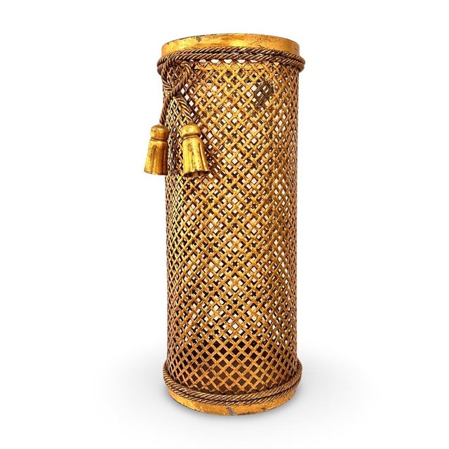 Mid-Century Gold Color Umbrella Stand by Li Puma, 1960s For Sale - Image 16 of 16