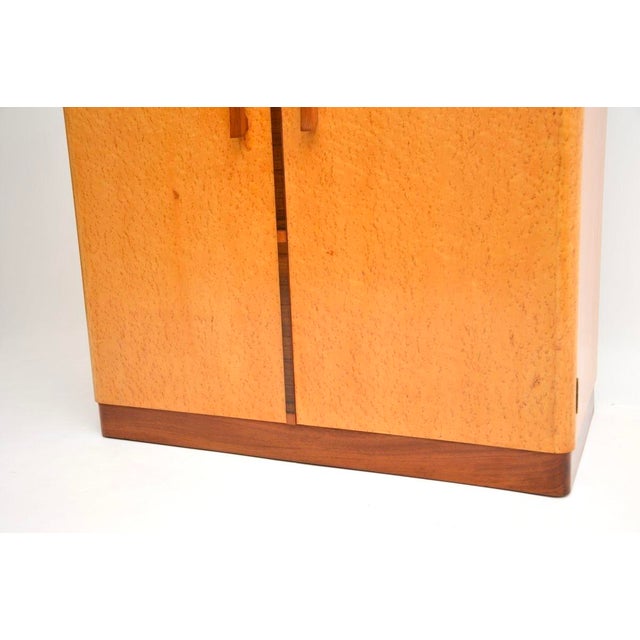Art Deco Birds Eye Maple and Walnut Compactum Wardrobe, 1930s For Sale - Image 11 of 13