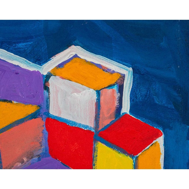 Abstract Domenick Capobianco Abstract Cubist Oil on Canvas For Sale - Image 3 of 9