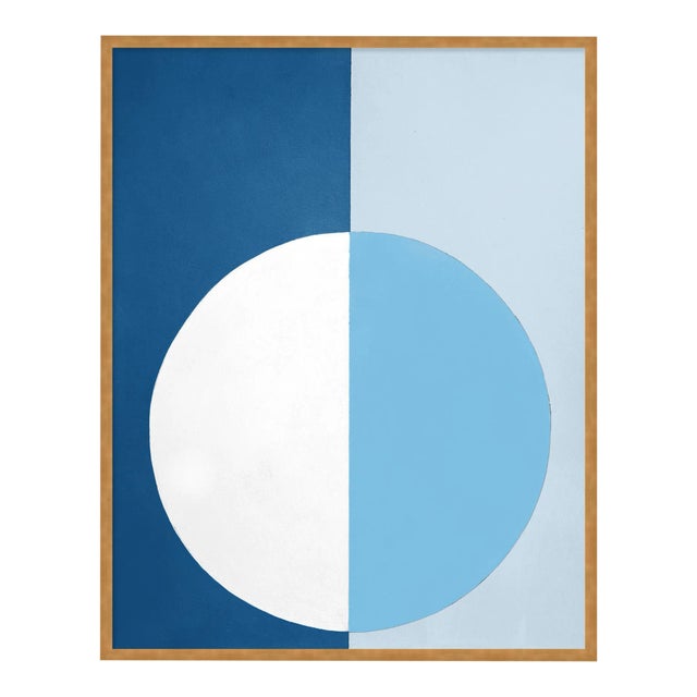 Blue & White Forever by Stephanie Henderson in Gold Frame, Large Art Print For Sale