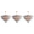 Beautiful ceiling light - three levels, 104 transparent glasses. The chandelier is made up of 104 Murano transparent...