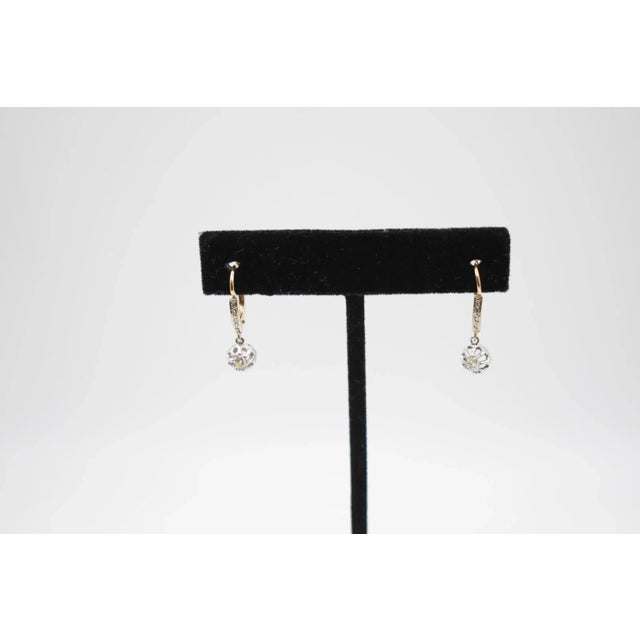 Victorian Late 19th Century Victorian Diamond Dangle Earrings, A Pair For Sale - Image 3 of 10