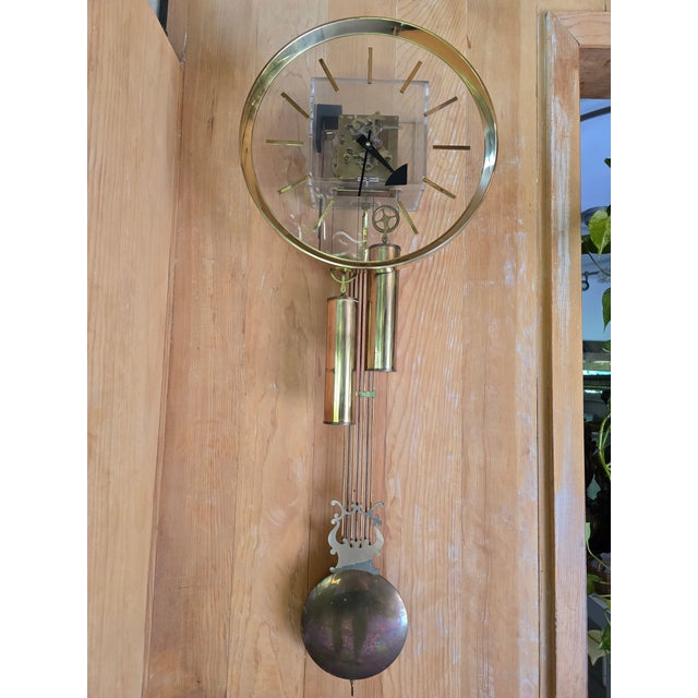 Mid-Century Modern Iconic Mid Century Modern Howard Miller Clock Vintage For Sale - Image 3 of 16