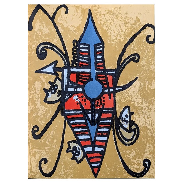 Wifredo Lam, Surrealist Composition 1, Original Lithograph, 1979 For Sale