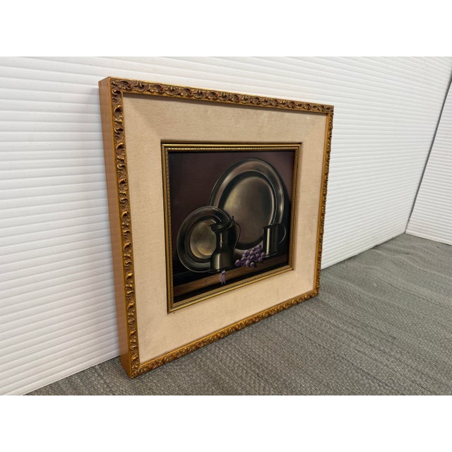 Design Plus Gallery presents an Original Print of Pewter Tableware Still-Life by John Rand Taylor. The print shows a...