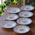 Set of 7 lovely antique Art Nouveau ironstone dessert plates from the late 19th century, stamped KG Lunéville, “Neva”...