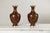 Metal Cloisonné Vases with Warm Reddish Brown Ground and Floral Decoration - A Pair For Sale - Image 7 of 18