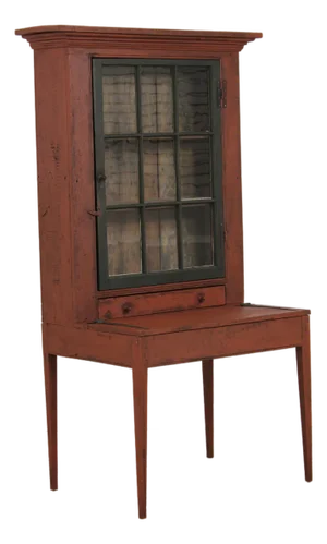 Country Paint Decorated Primitive Plantation Desk