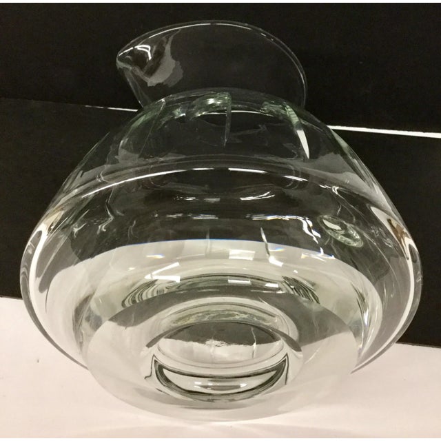1970s Art Deco Style Crystal Pitcher For Sale - Image 5 of 11