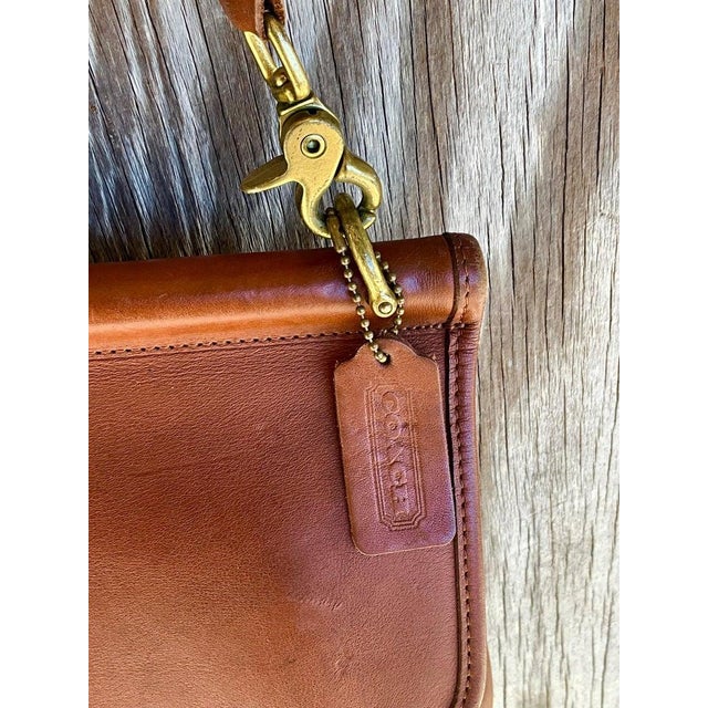 Brown Vintage Coach Beekman Briefcase For Sale - Image 8 of 11